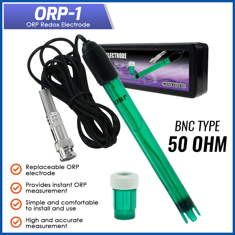 Orp redox sonde bnc typ stecker ersatz sonde 1,2 cm durchmesser 300cm kabel für tester meter aquarium ausrüstung wasser tester