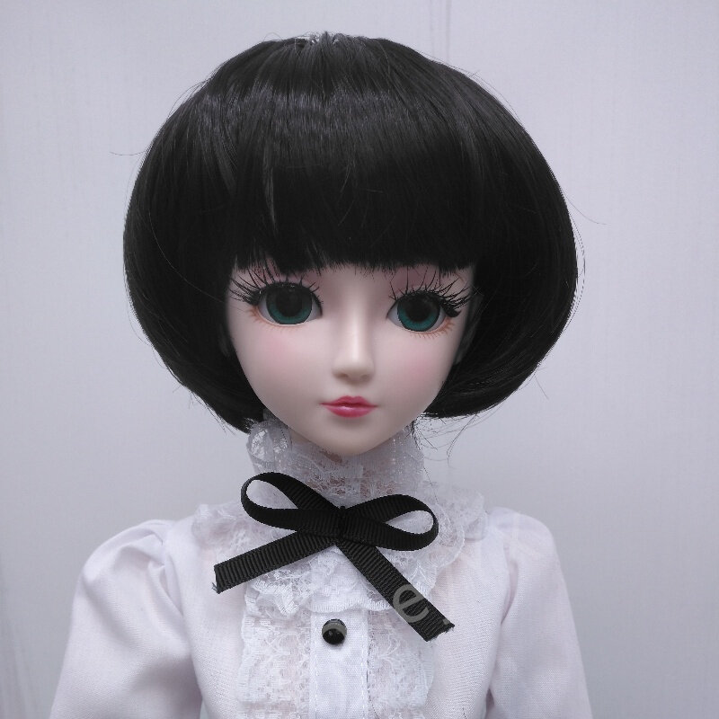 Pink Short Wig Bob Bjd Doll Wig Straight Hair 1/3 Accessories Sythetic for 60cm Doll Hair DIY Toys
