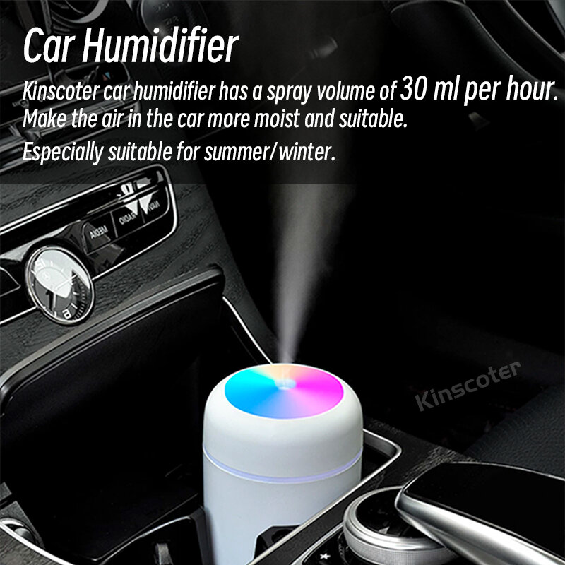 300Ml H2O Luchtbevochtiger Draagbare Mini Usb Aroma Diffuser Met Koele Mist Voor Slaapkamer Thuis Auto Planten Purifier Humificador