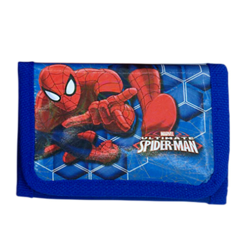 Portefeuille Spiderolk pour enfants, sac à cartes, porte-monnaie, figurine d'anime, jouet cadeau pour garçons, Disney Avengers, un aléatoire