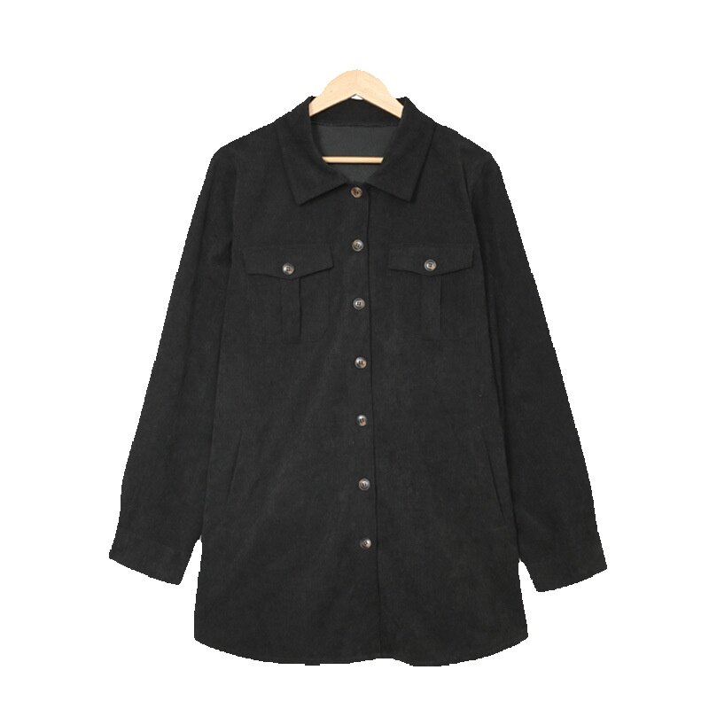 Женская однотонная куртка Fat Po, повседневное пальто средней длины с длинным рукавом, Pl851003