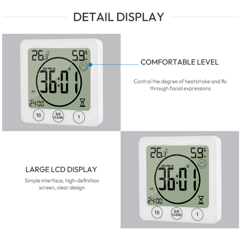 Indoor Hygrometer Thermometer Meet Nauwkeurige Mini Tafel Digitale Temperatuur Voor Thuis KT-9 Digitale Badkamer Vochtigheid Instrument