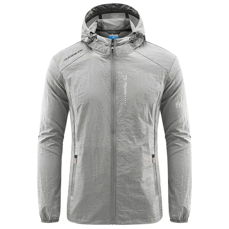 Estate Outdoor Quick Dry giacca sottile protettiva per il sole uomo escursionismo pesca ciclismo con cappuccio palestra Sport giacca a vento cappotti ultraleggeri
