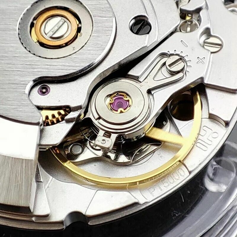 Genuine 25 Jewels Original PT5000 Mechanical Movement With Datewheel 28800/Hour Frequency Wristwatch Parts White Datewheel