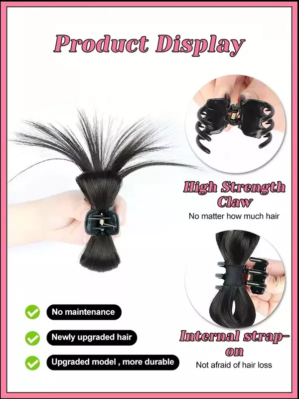 Synthetic Hair Bun Claw Clip  Hairpiece Fashion Hair Bun Headdress Fake Hair With Hairpins Women Accessories