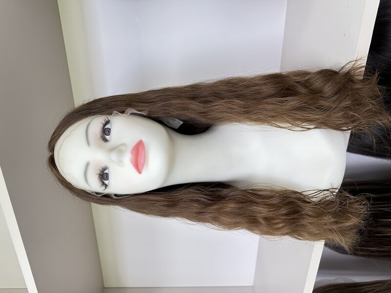 Kosher-peruca europeia do cabelo humano para mulheres, cor marrom, Tsinguowigs, parte superior do laço, perucas judaicas, frete grátis