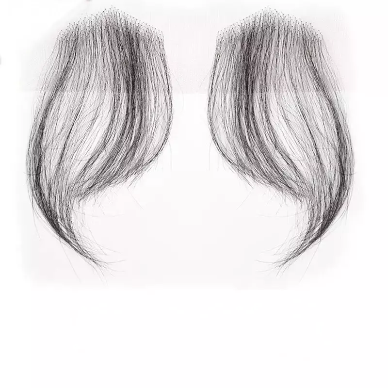 Naszywka na czoło z ludzkich włosów może wykończona ultracienką, naturalną, niewidoczną i bezśladową grzywką z włosów lanugo
