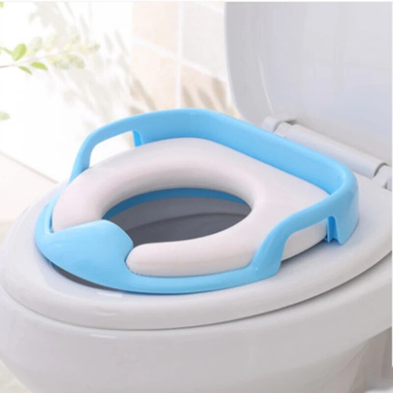 Children's Toilet Seat Splash-proof Soft And Comfortable Easy To Clean With Armrests Baby-assisted Toilet Unisex