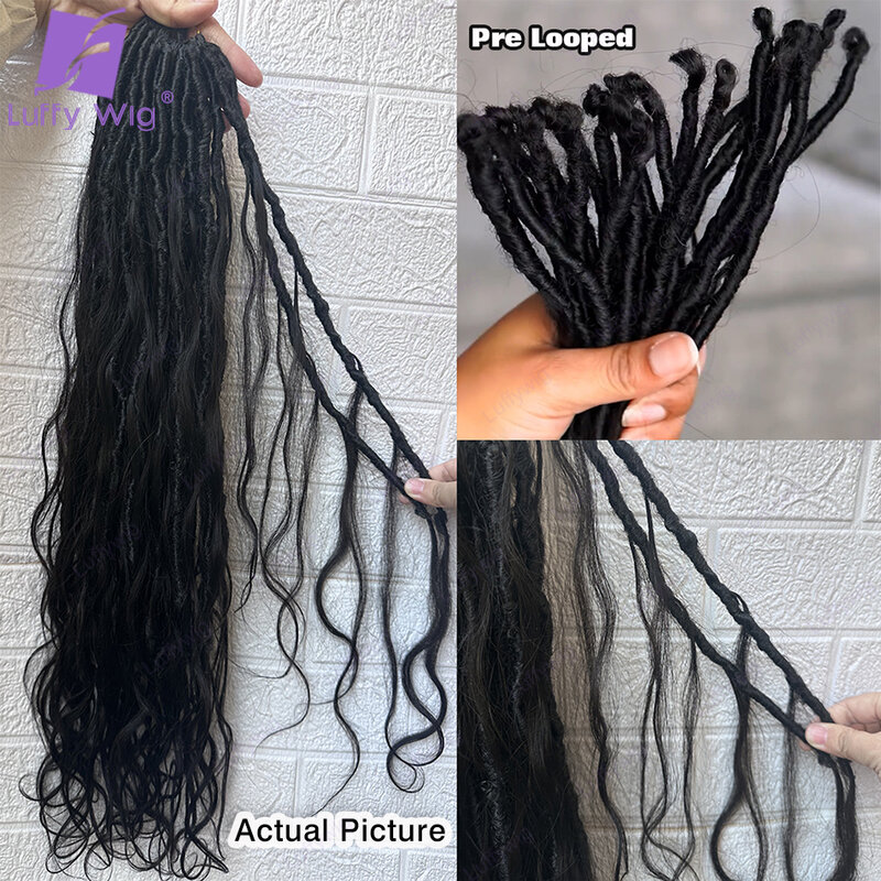 Extensiones de cabello humano con ondas bohemias, rizos de cabello humano, rastas bohemias