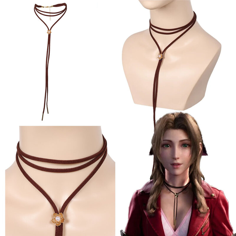 Aerith Cosplay Necklace Game Final Fantasy Fantasy Disguise Costume Accessories Neck Jewelry Adult Women Roleplay Fantasia Props