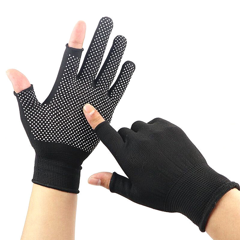 Nicht-slip Touchscreen Nylon Handschuhe Männer Frauen Sommer Outdoor Reiten Sport Fitness Atmungsaktive Nicht-slip Sonnencreme Halbe Finger handschuhe