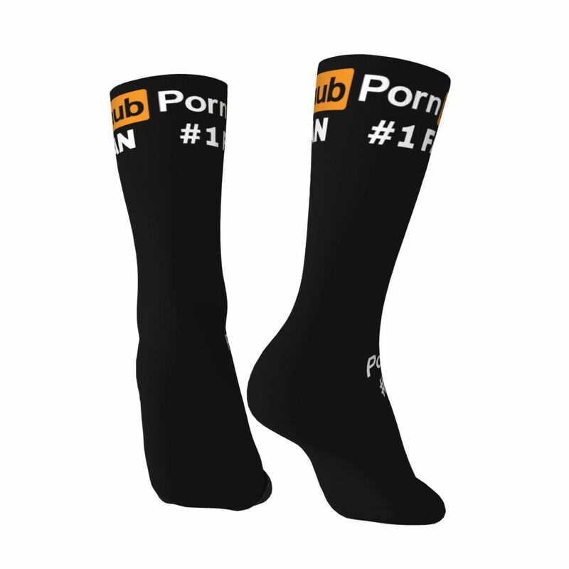 Pornhub calcetines de vestir con temática de ventilador, accesorios para mujeres y hombres, calcetines de tripulación flexibles