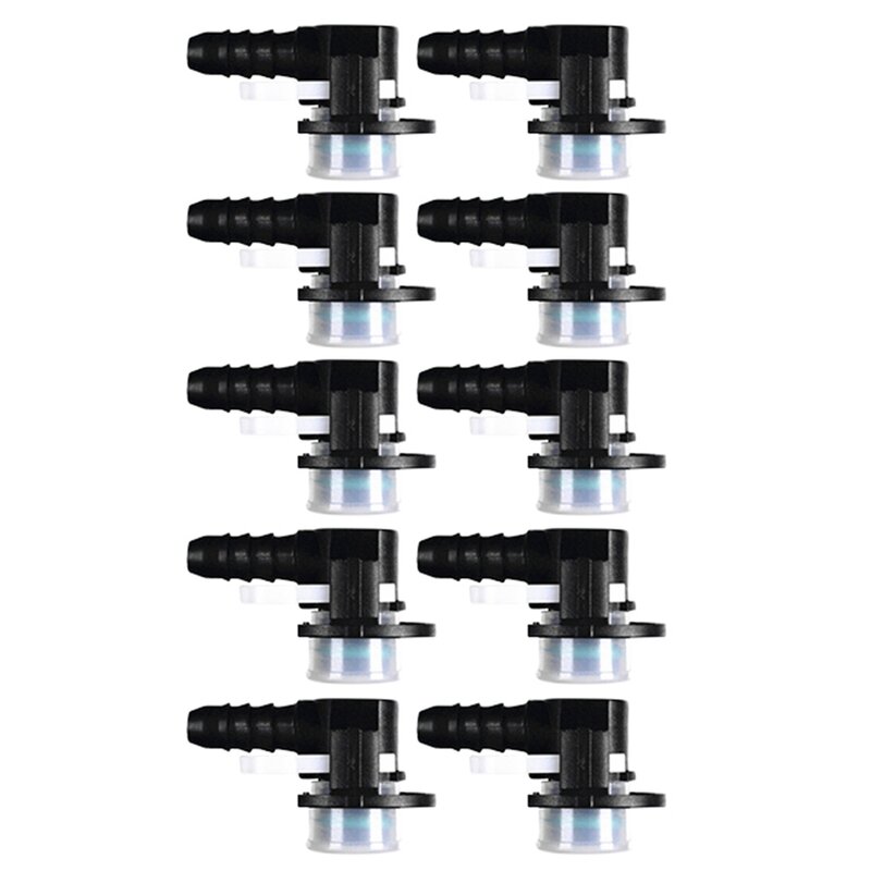 10Pcs Car Water Pipe Connector ID12-ID6-90 Degree L Type Fuel Pipe Quick Connector Fuel Pipe Connector