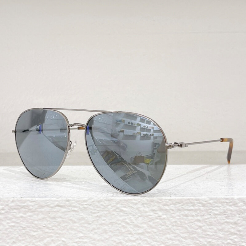 Gafas de sol GV7196GS para hombre y mujer, lentes originales de doble haz, hechas a mano, de alta calidad, de titanio, con protección UV para exteriores