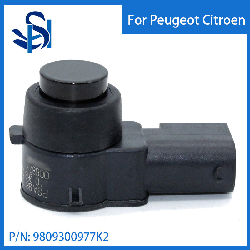 Sensor De Estacionamento PDC para Citroen e Peugeot, Radar Cor Preto, 9809300977K2