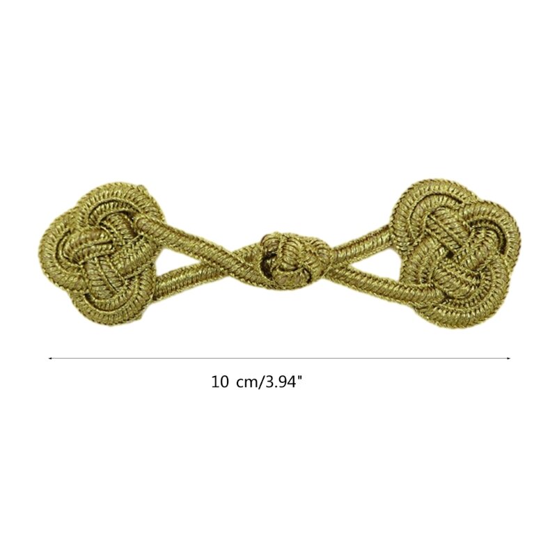 Китайская пряжка Cheongsam, традиционный узел, застежка, пуговицы из золотой проволоки, поделки своими руками