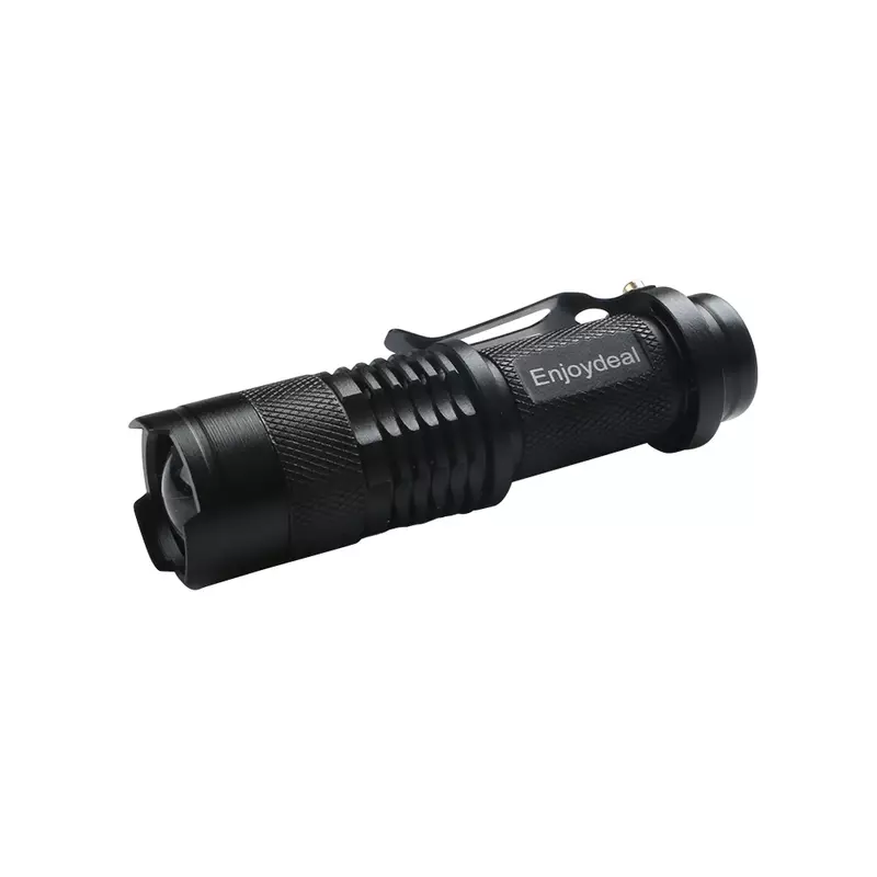 Mini linterna LED Q5 de 2000 lúmenes, con zoom, para AA/14500, Envío Gratis, color negro de alta calidad