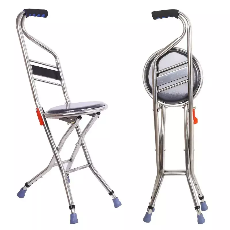 Crutches Chairs Crutches Elderly People's Walking Sticks Legged Slip Elderly People Can Sit 캠핑의자  كرسي استرخاء  كراسي بحر  كرسي
