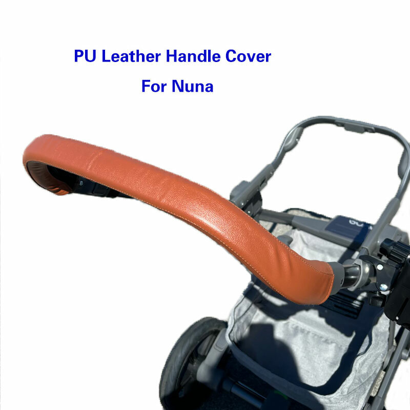 Nuova copertura della maniglia in pelle compatibile Nuna passeggino carrozzina custodia per barra custodia per bracciolo accessori per passeggini