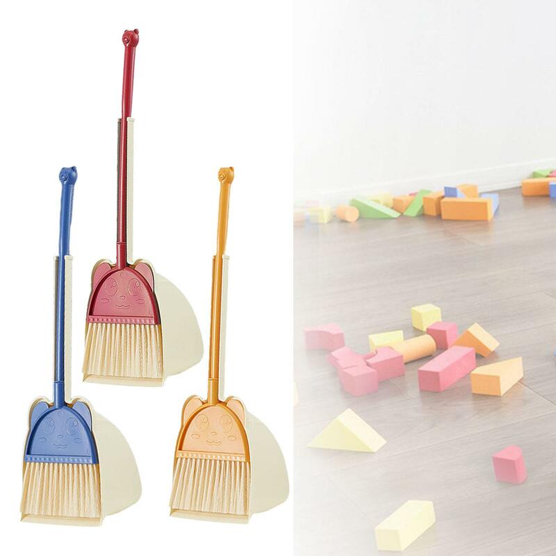 Mini Broom and Dustpan Set for Kids Educational Early Learning Playhouse Cleaning Toy for Preschool Age 3-6 Years Old Boy Girls