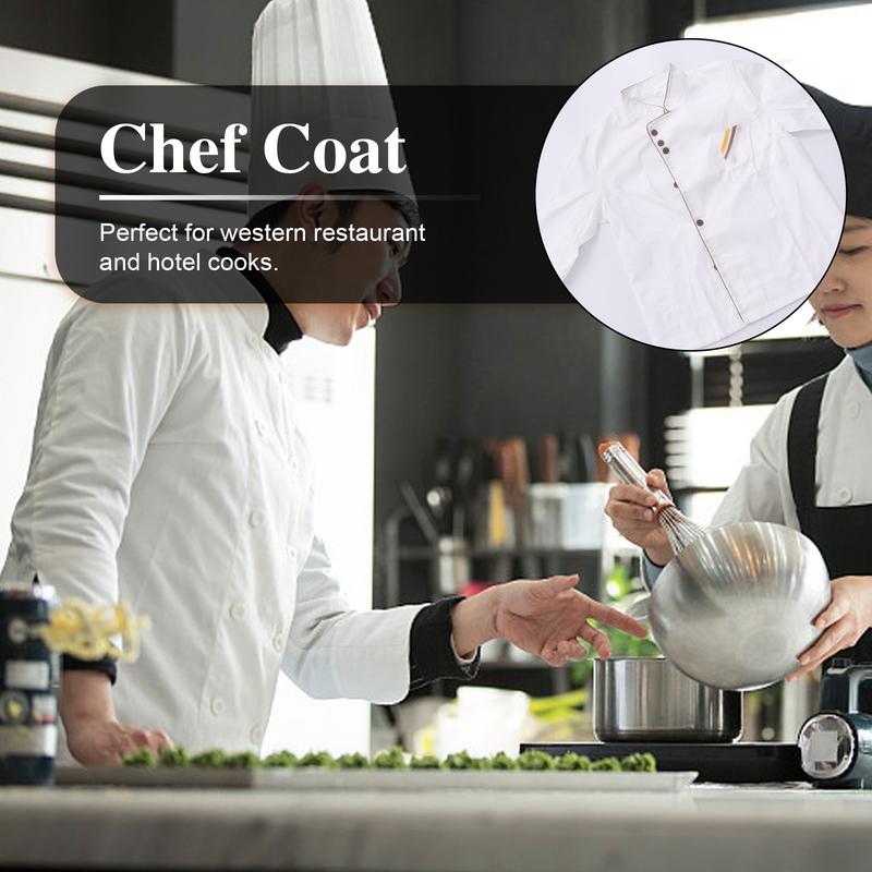 Sleeve Unisex Executive Kitchen Uniform Men Coats Coat Women Short Sleeve Tops Catering Shirt for WoShort Sleeve Shirts Hotel