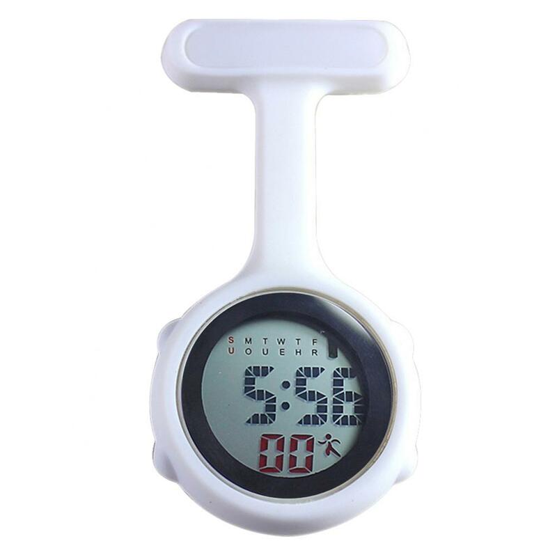 Display Digital Relógio Elétrico, Clip-On Fob, Enfermeira Broche Pin, Pendurar Relógio De Bolso, 1Pc