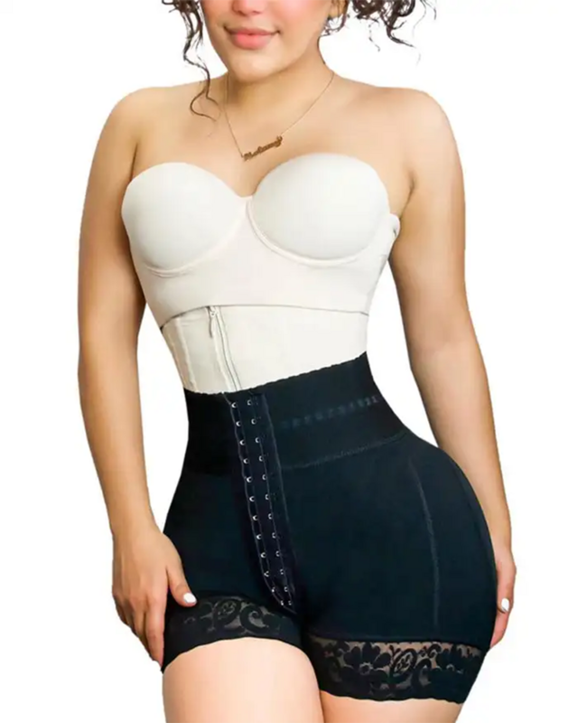 Waist Trainer Butt Lifter Slimming Compression Shapewear Flat Belly Stretch Shorts With Hooks Women Girdle Waist
