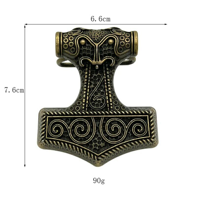 Sabuk palu Viking Thor, gesper gaya barat Eropa dan Amerika