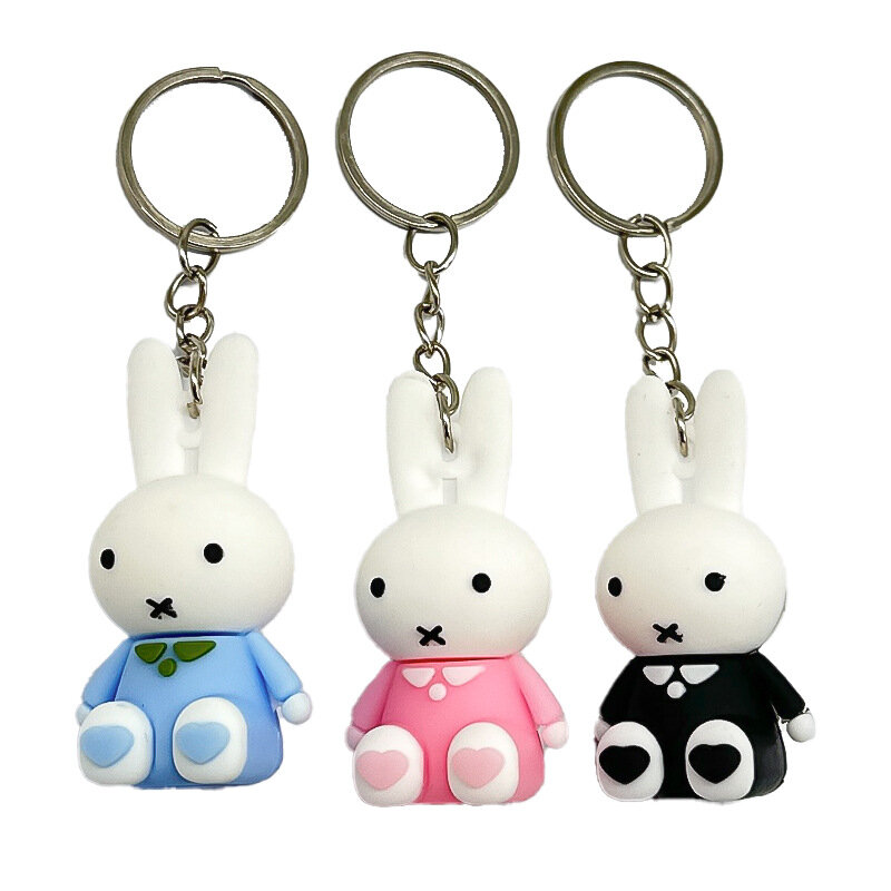 Kawaii miffys Cartoon klassische Modelle niedliche Puppe Schlüssel bund Paar Schult asche Anhänger Auto Schlüssel anhänger kleines Geschenk