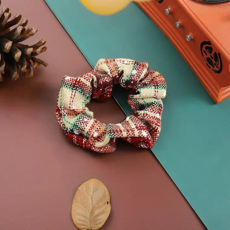 Anillo de pelo de Navidad de 1/3/5 piezas, cinta de cuero Simple y elegante, fácil de llevar