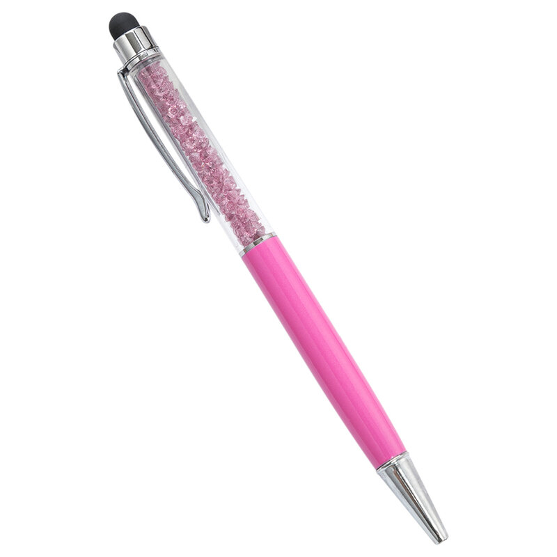 Kolorowy kryształowy długopis metalowy rysik dotykowy do pisania artykułów papierniczych artykuły biurowe niestandardowe logo prezent na boże narodzenie