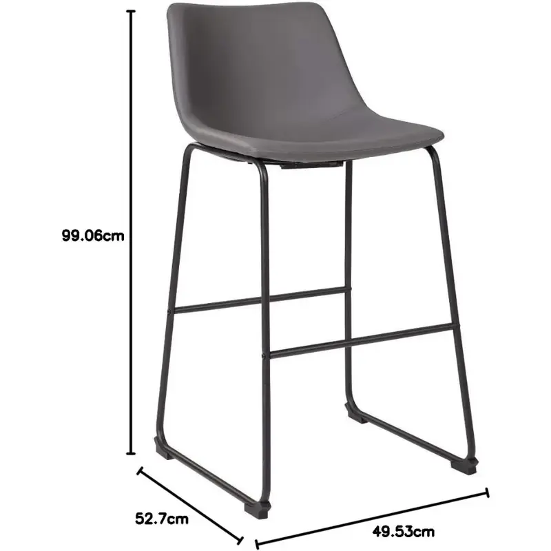 Барный стул средневековый высотой 29 дюймов, барный стул, 2 шт., Серый