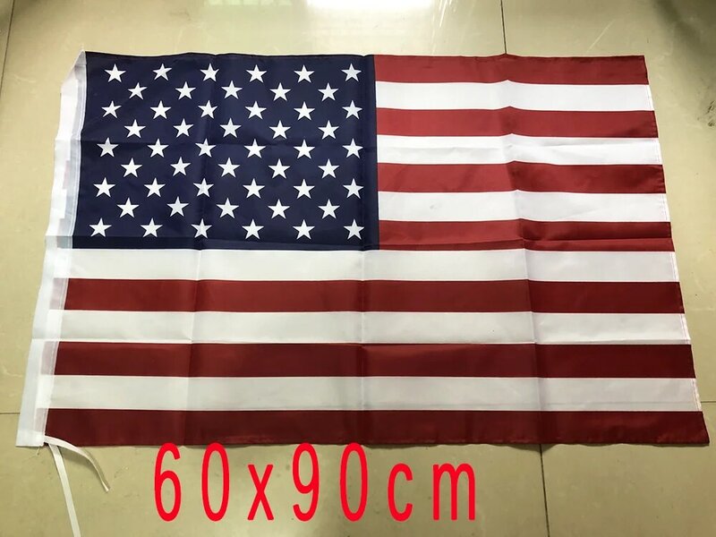 Flaga nieba 90x15 0CM flaga stanów zjednoczonych wysokiej jakości dwustronnie drukowana gwiazdy i paski poliestrowa Stany Zjednoczone amerykańska flaga