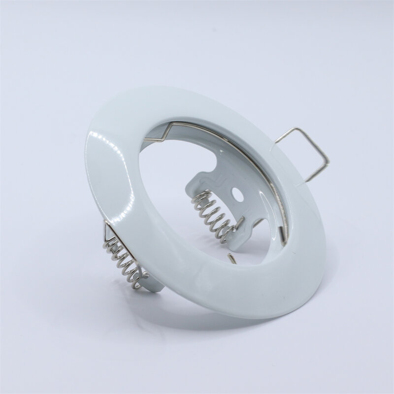 Round Chrome LED Downlight com lâmpada Frame, luminária de teto, acessórios de iluminação, anel Fitting, GU10, MR16