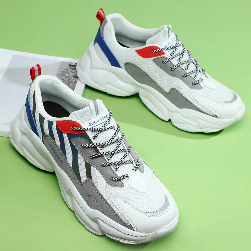 Big Size 46 Loopschoenen Voor Mannen Hoogte Verhogen Sneakers Tenis Masculino Zachte Ademend Platform Schoenen Trend Mode Trainers