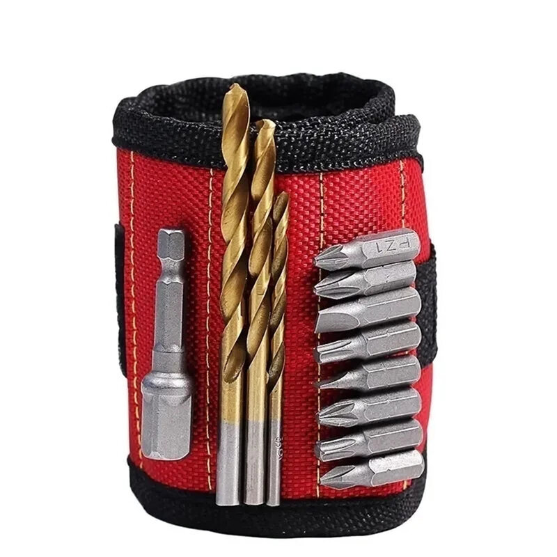 Магнитная сумка для инструментов на запястье, сильный магнит на запястье, поддерживающая лента для удержания винтов, браслетов для ногтей, ремень, инструменты электрика