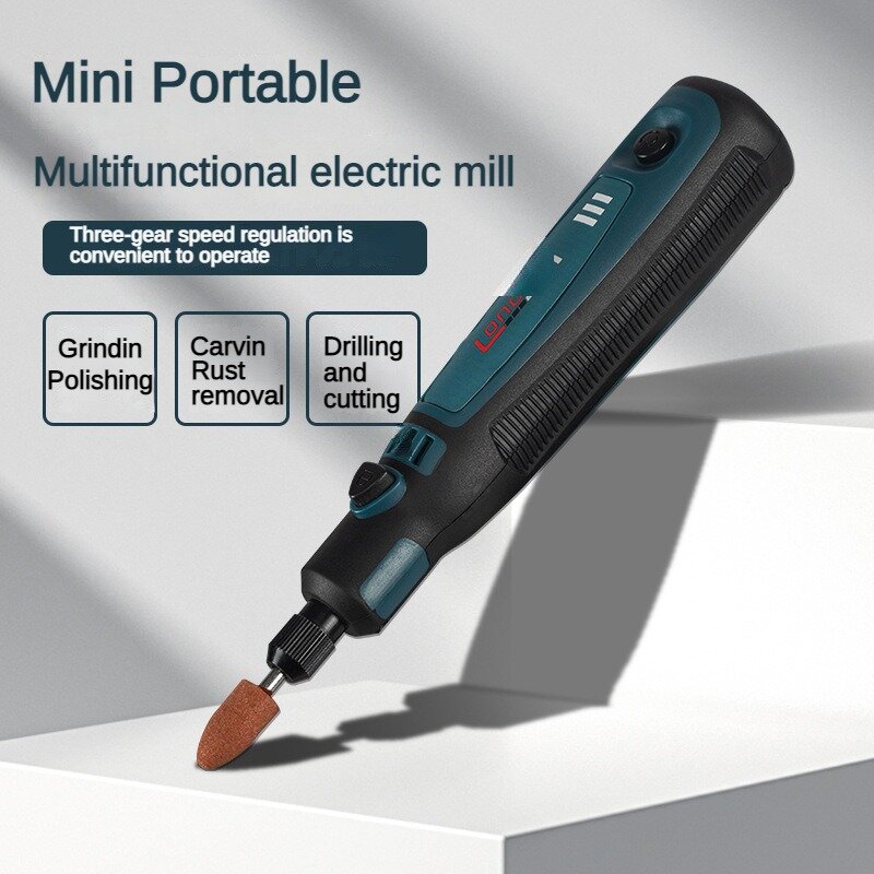 Mini Electric Drill Grinder, Carving Pen, velocidade ajustável, Moagem e polimento Acessório, DIY Moagem e polimento