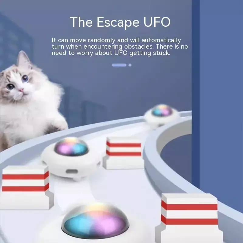 Zwierzę domowe Ufo kocie, drażniący kot grawitacyjny spodek, inteligentne artefakty z kotem psim psim marionetką, zabawkami dla kotów
