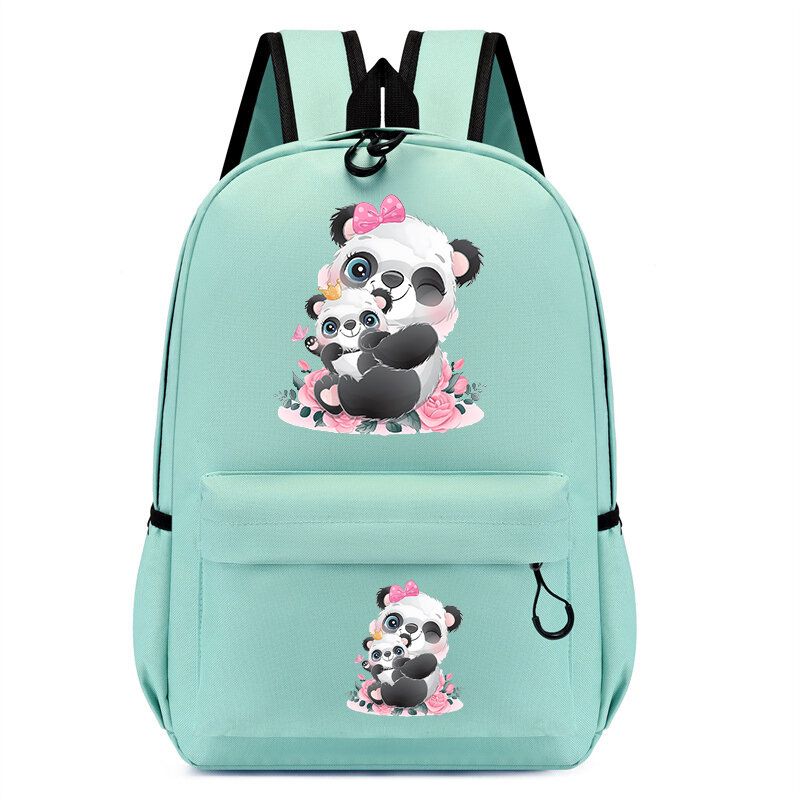 Nowe modne plecak dla dzieci dziecięce torby szkolne przedszkolne mała Panda torby z kwiatowym nadrukiem tornistry szkolne