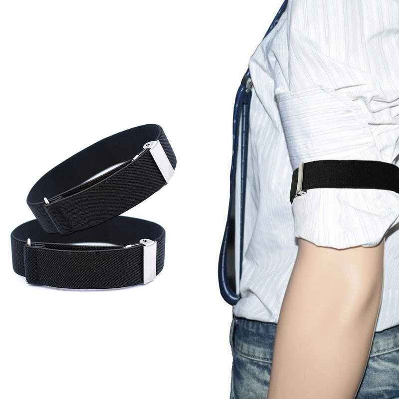 1 Pair Adjustable Elastic Sleeves Garters For Men Fashion Gentle Sleeve Hoop Armbands Arm Sleeve Non Slip Shirt Sleeve Holders