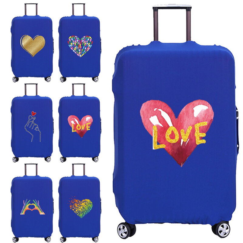 Juste de bagage de voyage élastique, impression d'amour, accessoires essentiels de voyage, valise de protection Trolley, étui, 18 "-32", 2023