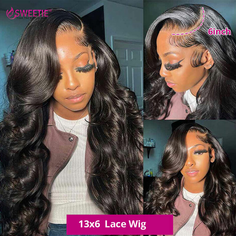 Body Wave Lace Front Human Hair Wig 13x4 13x6 Lace Frontal Wig 34 Inch 180 Density Loose Wave Brazilian Wigs For Women On Sale