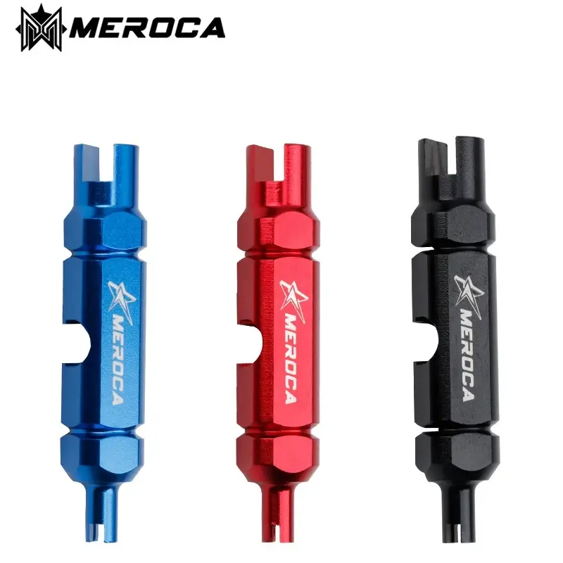 MEROCA-Herramienta de válvula Schrader para bicicleta de montaña, Presta Iamok varilla de extensión, llave de reparación de desmontaje
