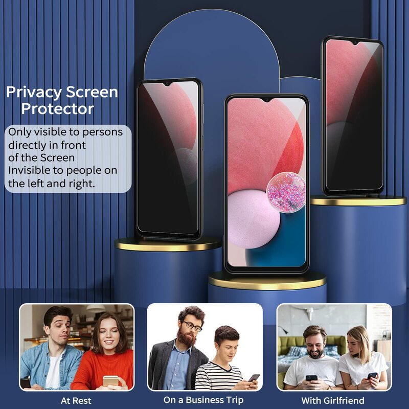 ฟิล์มกันรอยหน้าจอสำหรับ Galaxy A13 4G 5G Samsung กระจกเทมเปอร์9H ความเป็นส่วนตัวเลือกได้รวดเร็วฟรีจัดส่งเคสที่เป็นมิตร