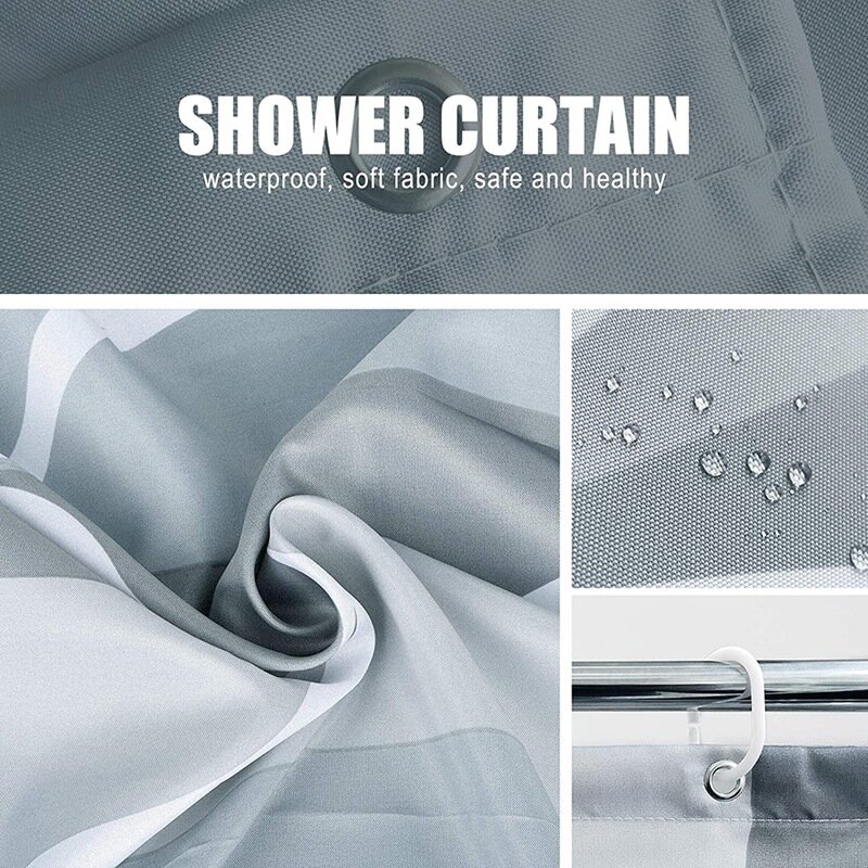 Doublure de rideau de douche imperméable à séchage rapide, durable et lavable