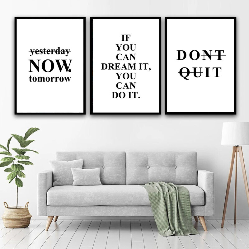 Office Decor Wall Art Motivational Phrases Poster Inspirational Quotes Canvas Words Poster Canvas Print Painting Modern Pictures