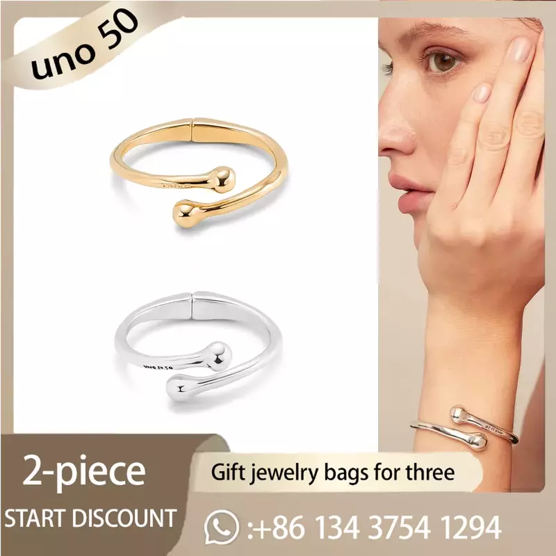 2024 Uno De 50 Mode 925 Licht Luxe Kleine Zilveren Armband Klassieke Sieraden Geschenken