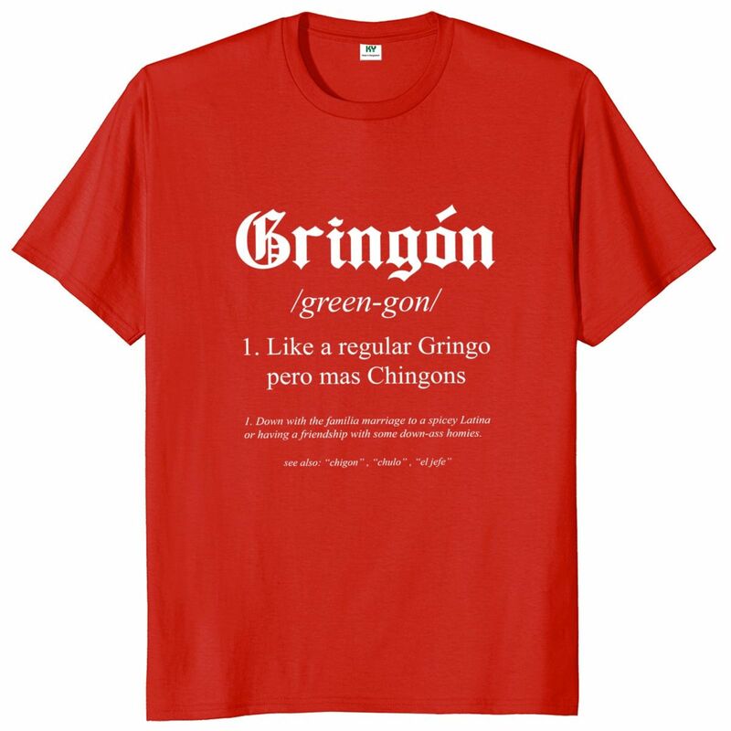 Camiseta de Gringon para hombre y mujer, camisa de manga corta con cuello redondo, 100% algodón, informal, suave, talla europea