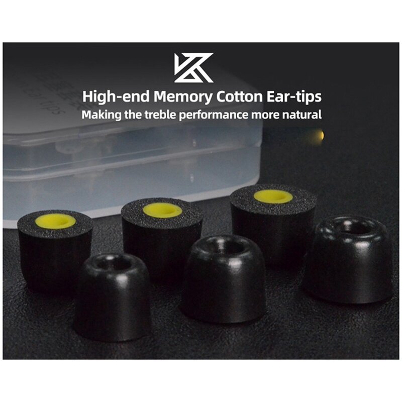 KZ-Bouchons d'oreille haut de gamme avec réduction des dents, bouchons d'oreille en éponge, éponge à mémoire de forme T400, rebond lent dans l'oreille, isolation phonique, 6 pièces
