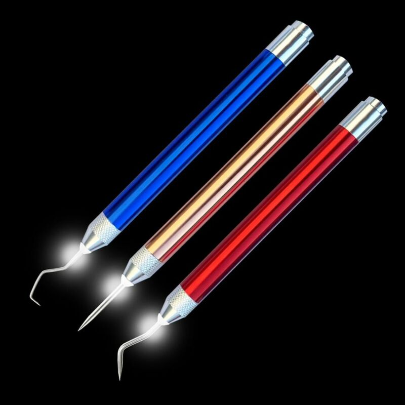 Handheld Anti-Slip Vinyl Weeding Pen com ganchos, luz LED, ferramenta de instalação, projetos de vinil
